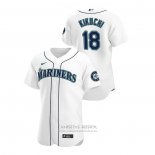 Camiseta Beisbol Hombre Seattle Mariners Yusei Kikuchi Autentico 2020 Primera Blanco