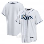 Camiseta Beisbol Hombre Tampa Bay Rays Primera Replica Blanco