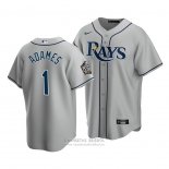 Camiseta Beisbol Hombre Tampa Bay Rays Willy Adames Replica Road 2020 Gris