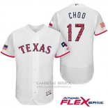 Camiseta Beisbol Hombre Texas Rangers 2017 Estrellas y Rayas Shin Soo Choo Blanco Flex Base