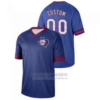 Camiseta Beisbol Hombre Texas Rangers Custom Cooperstown Collection Legend Azul