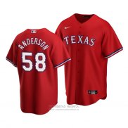 Camiseta Beisbol Hombre Texas Rangers Drew Anderson Replica Alterno Rojo