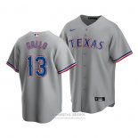Camiseta Beisbol Hombre Texas Rangers Joey Gallo Replica Road 2020 Gris