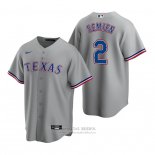 Camiseta Beisbol Hombre Texas Rangers Marcus Semien Replica Road Gris