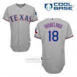 Camiseta Beisbol Hombre Texas Rangers Mithch Moreland 18 Gris Cool Base