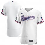 Camiseta Beisbol Hombre Texas Rangers Primera Autentico Blanco