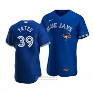 Camiseta Beisbol Hombre Toronto Blue Jays Jays Kirby Yates 39 Autentico Alterno Azul