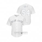 Camiseta Beisbol Hombre Toronto Blue Jays Sean Reid Foley 2019 Players Weekend Replica Blanco