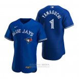 Camiseta Beisbol Hombre Toronto Blue Jays Shun Yamaguchi Autentico 2020 Alterno Azul