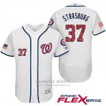 Camiseta Beisbol Hombre Washington Nationals 2017 Estrellas y Rayas Stephen Strasburg Blanco Flex Base