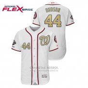 Camiseta Beisbol Hombre Washington Nationals Daniel Hudson 2019 Gold Program Flex Base Blanco