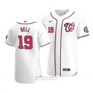 Camiseta Beisbol Hombre Washington Nationals Josh Bell Autentico Alterno Blanco