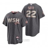Camiseta Beisbol Hombre Washington Nationals Juan Soto 2022 City Connect Replica Gris
