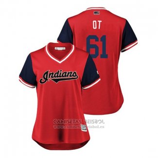 Camiseta Beisbol Mujer Cleveland Indians Dan Otero 2018 LLWS Players Weekend Ot Rojo