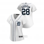 Camiseta Beisbol Mujer Detroit Tigers Niko Goodrum 2020 Replica Primera Blanco