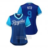 Camiseta Beisbol Mujer Kansas City Royals Drew Butera 2018 LLWS Players Weekend Vito Azul