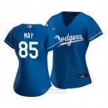 Camiseta Beisbol Mujer Los Angeles Dodgers Dustin May 2020 Alterno Replica Azul