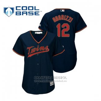 Camiseta Beisbol Mujer Minnesota Twins Jake Odorizzi Cool Base Alterno Azul