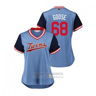 Camiseta Beisbol Mujer Minnesota Twins Matt Magill 2018 LLWS Players Weekend Goose Azul