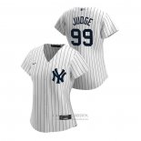 Camiseta Beisbol Mujer New York Yankees Aaron Judge 2020 Replica Primera Blanco
