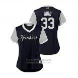 Camiseta Beisbol Mujer New York Yankees Greg Bird 2018 LLWS Players Weekend Bird Azul