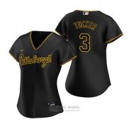 Camiseta Beisbol Mujer Pittsburgh Pirates Cole Tucker Alterno Replica Negro