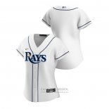 Camiseta Beisbol Mujer Tampa Bay Rays Replica 2020 Primera Blanco
