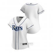 Camiseta Beisbol Mujer Tampa Bay Rays Replica 2020 Primera Blanco