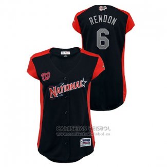 Camiseta Beisbol Mujer Washington Nationals 2019 All Star Workout National League Anthony Rendon Azul