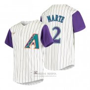 Camiseta Beisbol Nino Arizona Diamondbacks Starling Marte Cooperstown Collection Alterno Crema