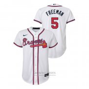 Camiseta Beisbol Nino Atlanta Braves Freddie Freeman Replica Primera Blanco