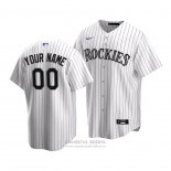Camiseta Beisbol Nino Colorado Rockies Personalizada Replica Primera 2020 Blanco