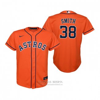 Camiseta Beisbol Nino Houston Astros Joe Smith Replica Alterno Naranja