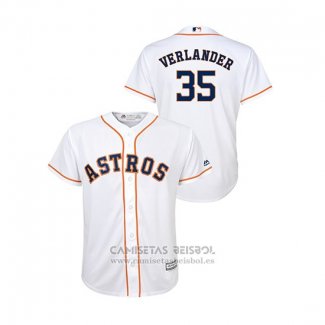 Camiseta Beisbol Nino Houston Astros Justin Verlander Cool Base Blanco