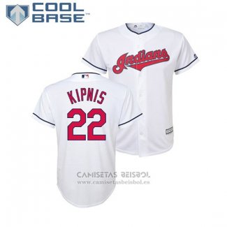 Camiseta Beisbol Nino Indians Jason Kipnis Cool Base Primera Blanco