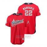 Camiseta Beisbol Hombre All Star Atlanta Braves Nick Markakis 2018 Home Run Derby National League Rojo