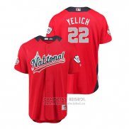 Camiseta Beisbol Hombre All Star Milwaukee Brewers Christian Yelich 2018 Home Run Derby National League Rojo