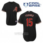 Camiseta Beisbol Hombre Arizona Diamondbacks 15 Mark Trumbo Negro Alterno Cool Base