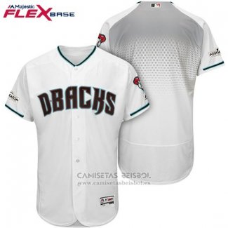Camiseta Beisbol Hombre Arizona Diamondbacks 2017 Postemporada Blanco Flex Base