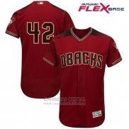 Camiseta Beisbol Hombre Arizona Diamondbacks 42 Jackie Robinson Rojo Flex Base