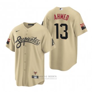 Camiseta Beisbol Hombre Arizona Diamondbacks Nick Ahmed 2021 City Connect Replica Oro