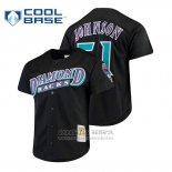 Camiseta Beisbol Hombre Arizona Diamondbacks Randy Johnson Cooperstown Collezione Mesh Button-Up Negro