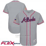 Camiseta Beisbol Hombre Atlanta Braves 2017 Estrellas y Rayas Gris Flex Base