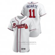 Camiseta Beisbol Hombre Atlanta Braves Ender Inciarte Autentico Blanco