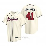 Camiseta Beisbol Hombre Atlanta Braves Jared Shuster Replica 2020 Crema