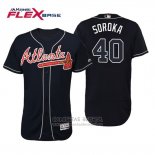 Camiseta Beisbol Hombre Atlanta Braves Mike Soroka Flex Base Autentico Collezione Alterno 2019 Azul