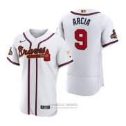 Camiseta Beisbol Hombre Atlanta Braves Orlando Arcia 2022 Gold Program Autentico Blanco