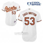 Camiseta Beisbol Hombre Baltimore Orioles 53 Zach Britton Blanco Primera Cool Base