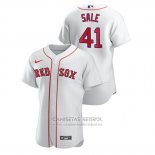 Camiseta Beisbol Hombre Boston Red Sox Chris Sale Autentico Blanco