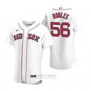 Camiseta Beisbol Hombre Boston Red Sox Hansel Robles Autentico Primera Blanco